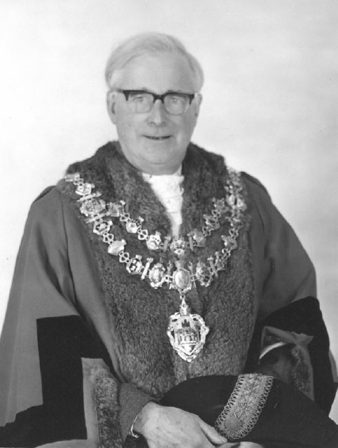 Percy William George Burgess O.B.E., Mayor of Newbury in 1971.